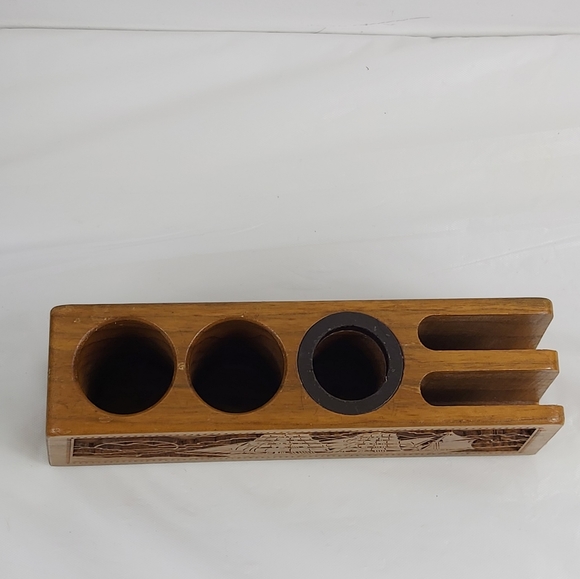 LASERCRAFT WOODEN DESK ORGANIZER SHIP DESIGN - Picture 2 of 14